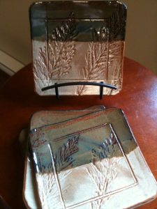 Pottery plates by Dawn Hanson